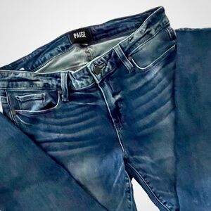 Paige Skyline Cropped Ankle Mid Rise Raw Hem Size 30